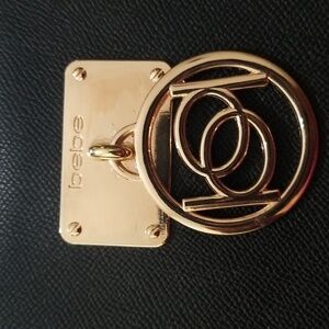 bebe Black Crossbody Bag with Gold Accents